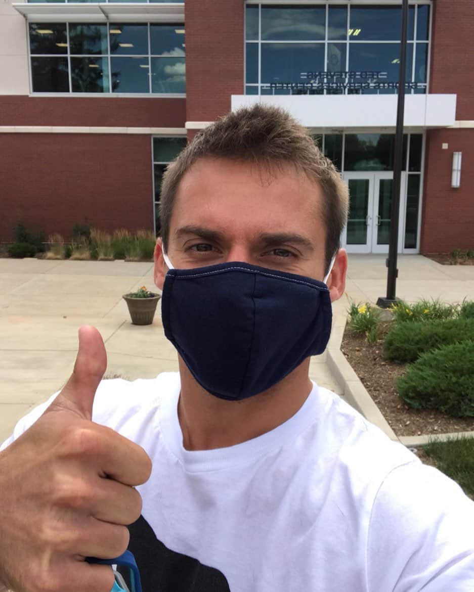 サミュエル・ミクラクのインスタグラム：「All cleared for training back at the Olympic Paralympic Training Center! Can’t wait to get the Olympic journey started again 💪 One year to go!」