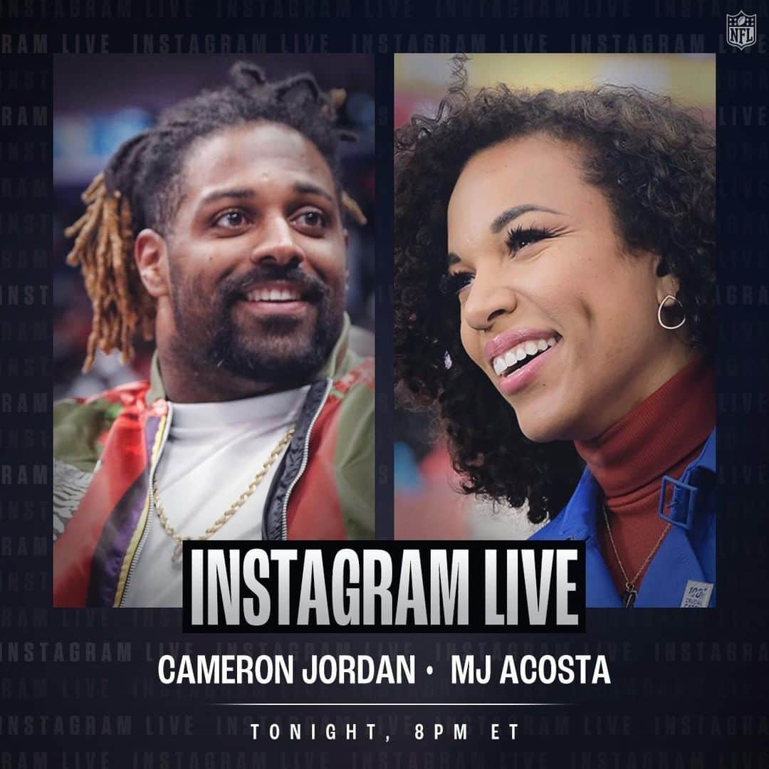 NFLさんのインスタグラム写真 - (NFLInstagram)「TONIGHT: @camjordan94 and @mjacostatv go LIVE for an unfiltered discussion on social justice and making real change. #InspireChange」7月24日 5時02分 - nfl