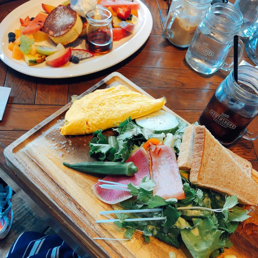 朋未のインスタグラム：「朝ごはんが一番好き😌  #朝ごはん #northshore #大阪カフェ #大阪グルメ #北浜カフェ #北浜カフェ巡り #モーニングプレート #モーニング #ブランチ #branch」