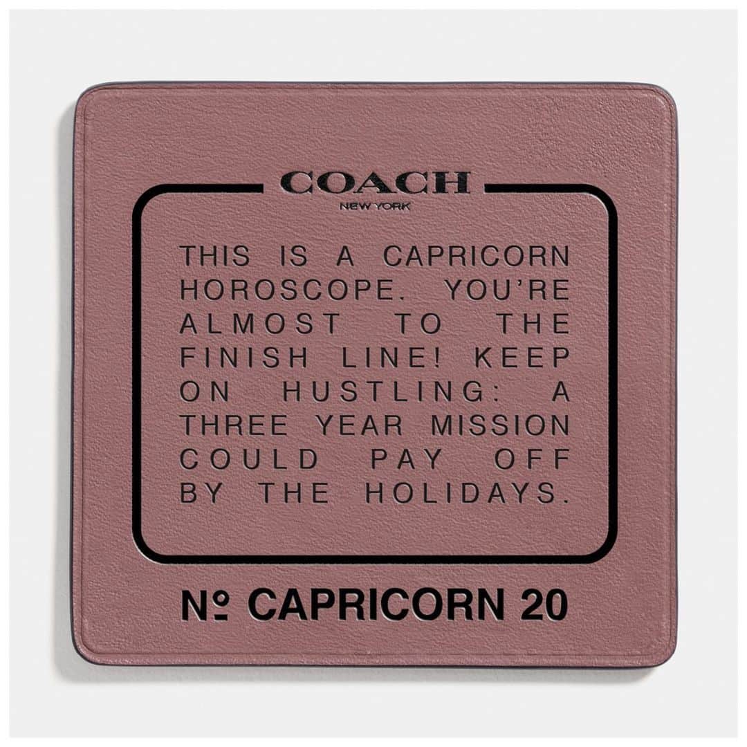 コーチさんのインスタグラム写真 - (コーチInstagram)「What’s on your to-do list, #Capricorn? You've got this. ♑ Read your full horoscope at the link in bio. #CoachNY」7月23日 22時29分 - coach