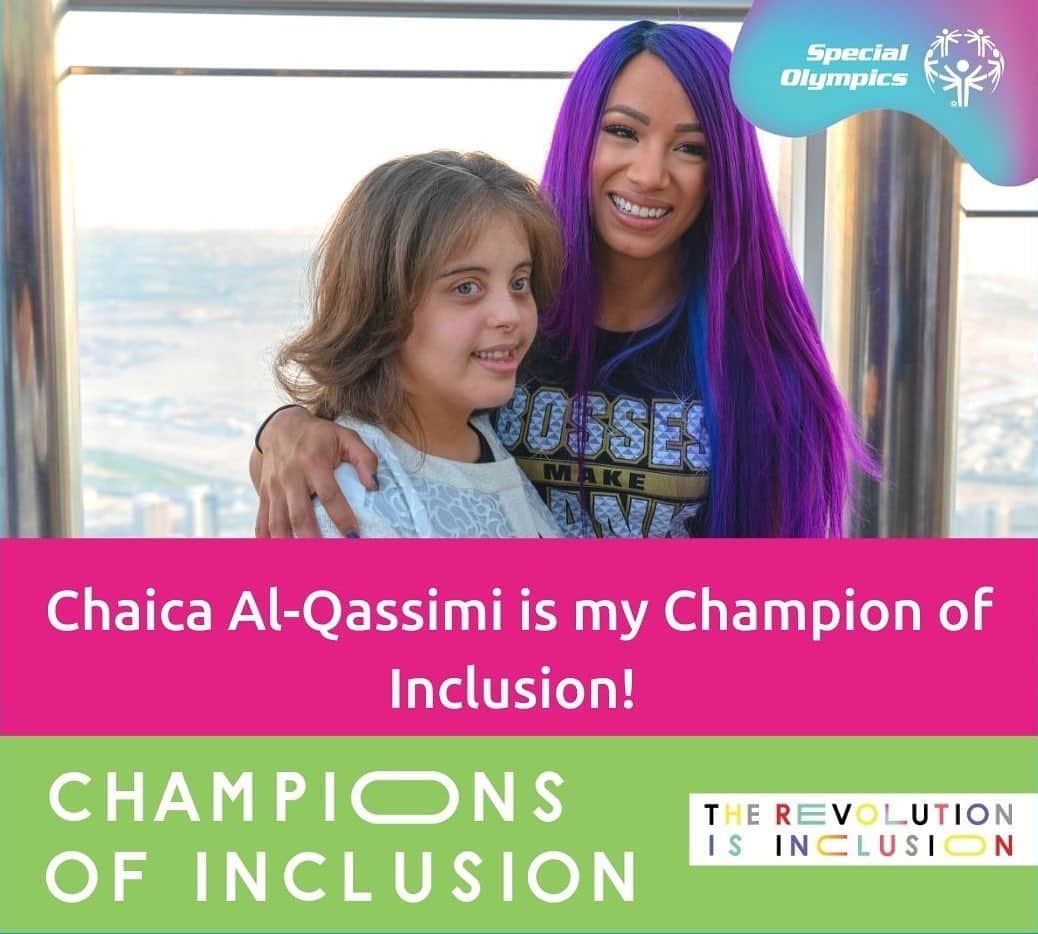 サシャ・バンクスさんのインスタグラム写真 - (サシャ・バンクスInstagram)「I loved the time I got to spend with Chaica Al-Qassimi @shake_chaica96 in Dubai. She is an amazing, inspirational, compassionate athlete. I am proud to nominate her as a @SpecialOlympics Champion of Inclusion. #CelebratingChampions」7月23日 23時32分 - themercedesvarnado