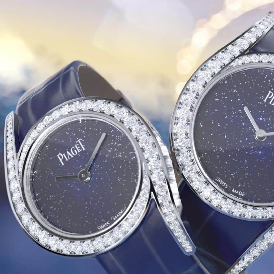 ピアジェさんのインスタグラム写真 - (ピアジェInstagram)「As 𝒄𝒂𝒑𝒕𝒊𝒗𝒂𝒕𝒊𝒏𝒈 as a 𝑺𝒕𝒂𝒓𝒓𝒚 𝑺𝒌𝒚. From the white gold Palace Décor timepiece and 𝑩𝒓𝒊𝒈𝒉𝒕 𝑫𝒊𝒂𝒎𝒐𝒏𝒅𝒔, to the deep blue watch and its aventurine glass, this #PiagetLimelightGala takes inspiration from the magic of a night sky.  - #Piaget #ShareYourExtraordinary #WatchOfInstagram #WatchDial #Horlogerie」7月24日 1時00分 - piaget