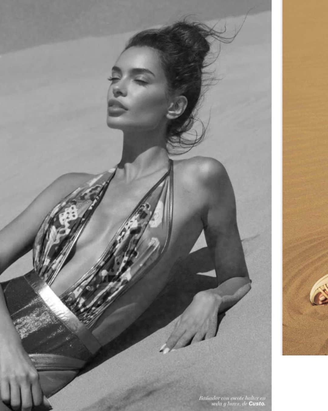 ジョアナ・サンスのインスタグラム：「New cover for @mujerhoy 🏝 #cover #editorial #shooting」