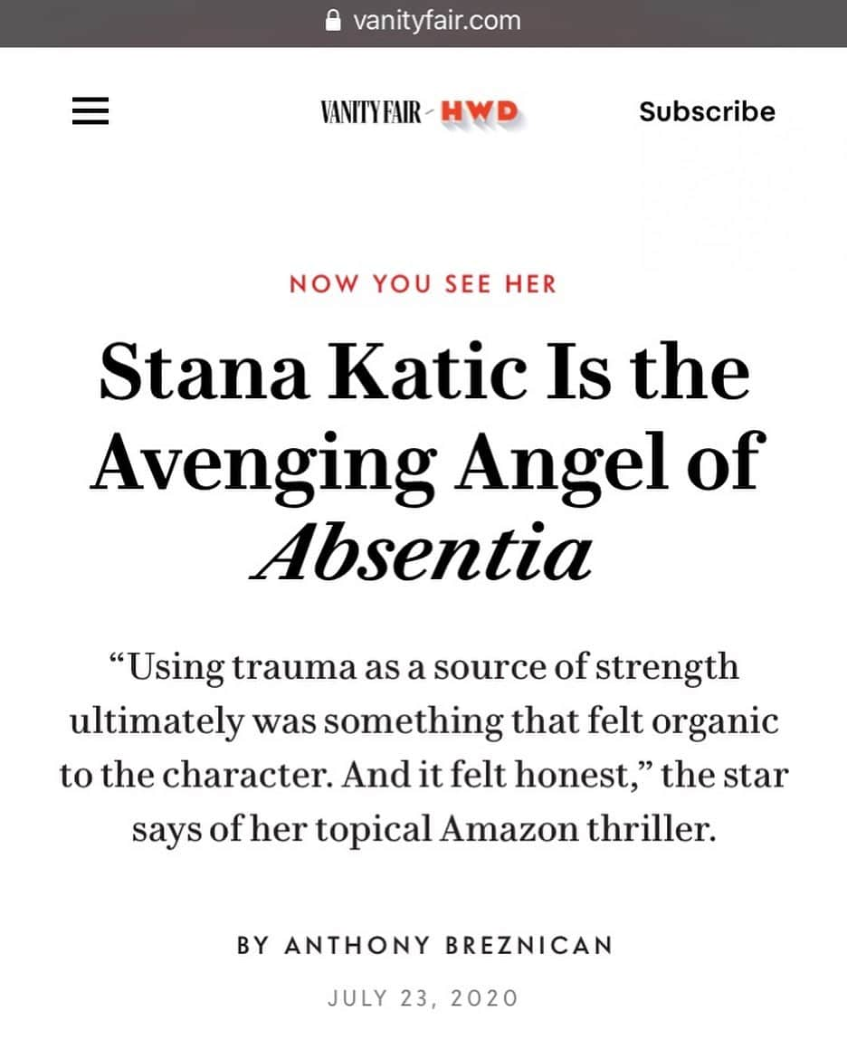 スタナ・カティックさんのインスタグラム写真 - (スタナ・カティックInstagram)「👇🏽👇🏽👇🏽 #ABSENTIA featured in @VanityFair ‬ ‪By Anthony Breznican‬  ‪@EvilWillPascoe ‬  ‪https://www.vanityfair.com/hollywood/2020/07/stana-katic-absentia‬」7月24日 2時48分 - drstanakatic