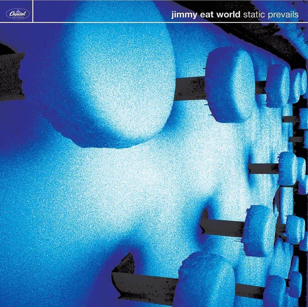 Jimmy Eat Worldのインスタグラム：「Static Prevails came out 24 years ago today. Engineered, produced and mixed by @marktrombino with additional production from Wes Kidd. Recorded at Sound City in LA and Big Fish Studio in Encinitas. Cover photos by @roaddrake with design by @andymueller」