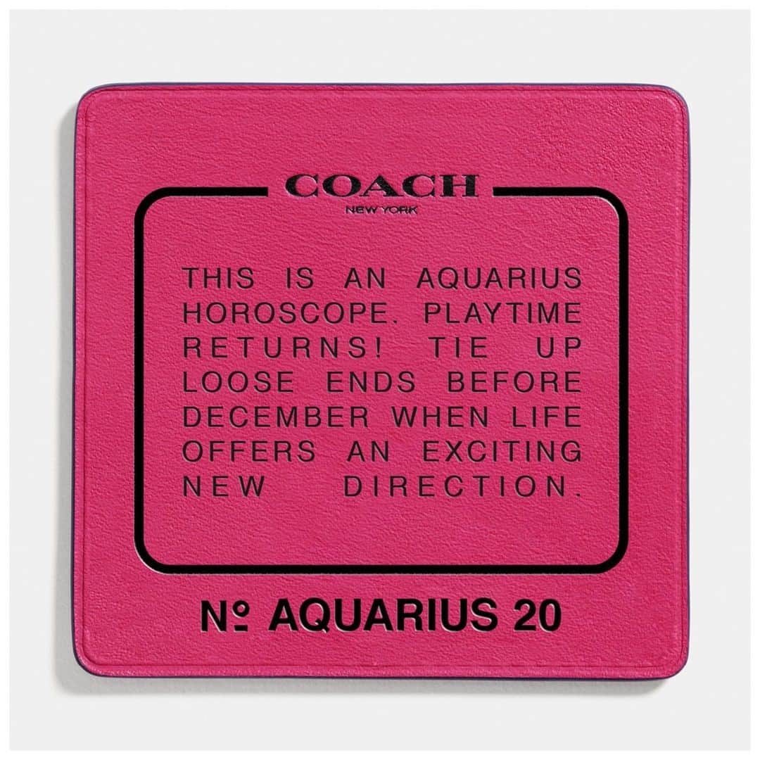 コーチさんのインスタグラム写真 - (コーチInstagram)「You’re going places, #Aquarius. ♒ Where? That's up to you. Read your full horoscope at the link in bio. #CoachNY」7月24日 4時29分 - coach
