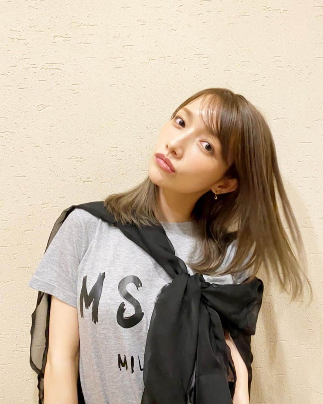 後藤真希さんのインスタグラム写真 - (後藤真希Instagram)「今日の私服🌼 MSGMのTシャツでした‪‪☺︎‬  #ootd  #msgm  #charlesandkeith」7月9日 20時44分 - goto_maki923