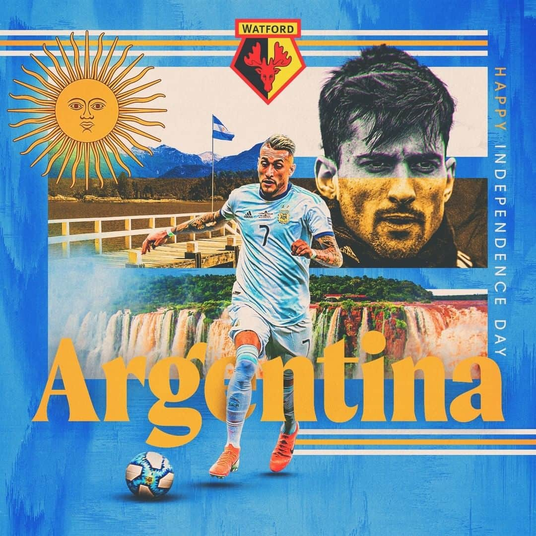 ワトフォードFCさんのインスタグラム写真 - (ワトフォードFCInstagram)「Happy Independence Day, Argentina 🇦🇷 #DiaDeLaIndependencia」7月9日 21時10分 - watfordfcofficial