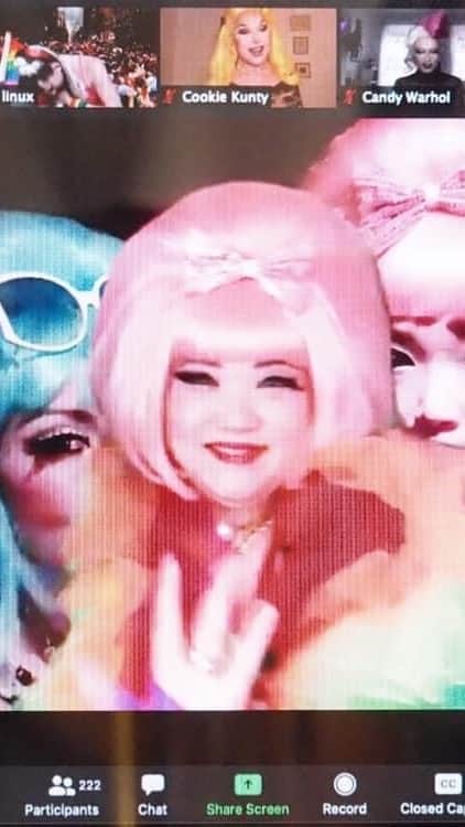 ジュン中山のインスタグラム：「#repost @bartschland ・・・ Here they are! Pride 2020 On Top Finalists.. see full Video on IGTV thank you to all who made it possible especially @maccosmetics @macpro for the fab 2k Makeup donation that the first prize winner can pick and choose 💃🏻 Will announce winners this Friday! All 3 winners receive a case of @stoli @queenglowjob @theesuburbia  @junnakayama @ryburk @steven_perfidia @thesandybollocks @gottmik @777yarinkaxcollucci777 @bobbottlenyc @ssik_kiss @glenalen @thornedarrell @callmejrosa @rhealitre @itsmuffyqueen @latriceroyale  #bartschland @xtian_nyc #susannebartsch #susannebartschontop @netflix #netflix #zoom #ontopnyc #pride  #houseball #competition」