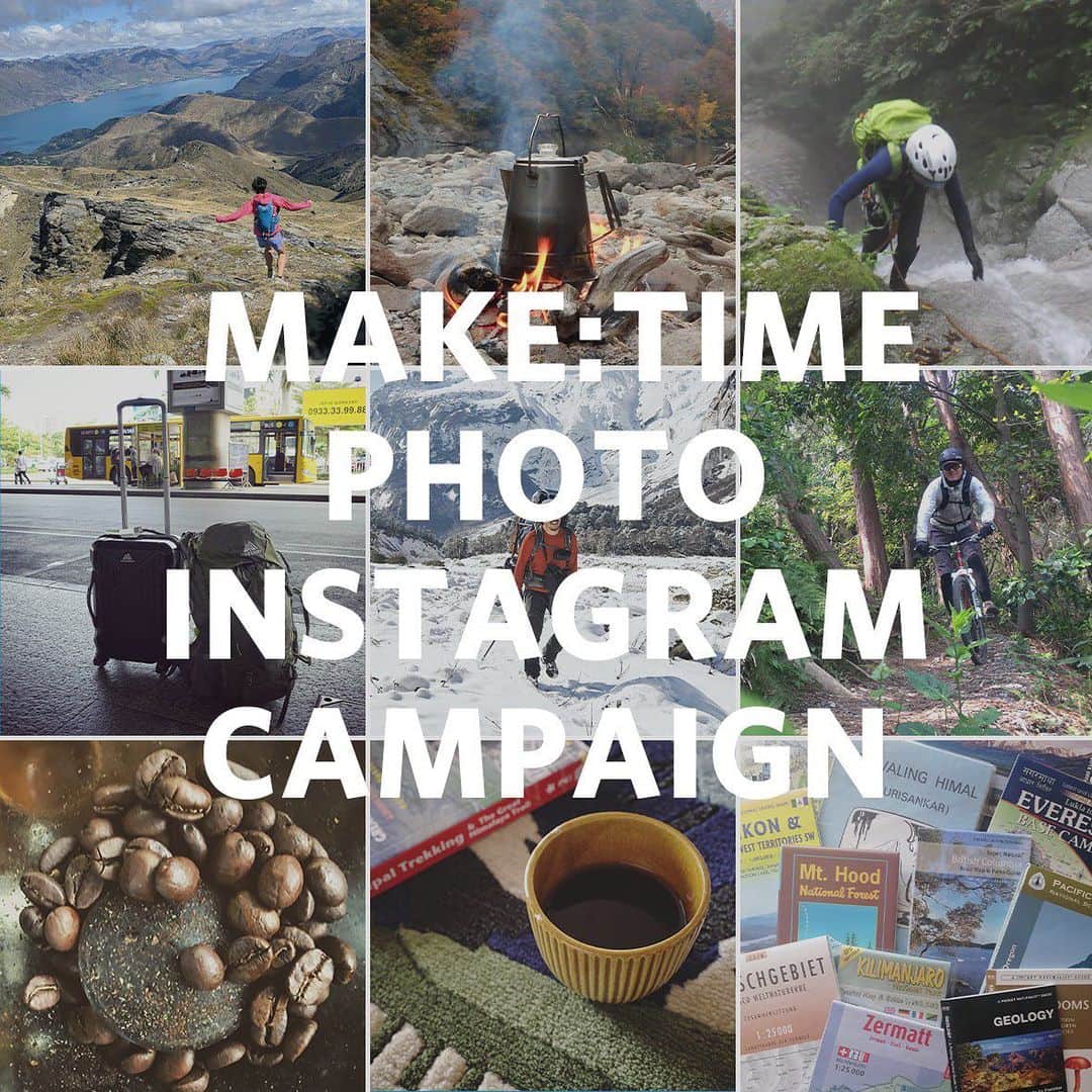 GREGORYのインスタグラム：「【MAKE:TIME PHOTO Instagram Campaign】﻿  あなたのMAKE:TIME写真を投稿しよう！グレゴリーでは、「MAKE:TIME」をキーワードに“あなたのお気に入りの時間”を表す写真をインスタグラムに投稿して頂くと、抽選で20名様にグレゴリー商品をプレゼントいたします！詳しくはトップページリンクもしくは、以下URLよりチェックください。﻿ https://www.gregory.jp/blog/269﻿ ﻿ ~山岳ガイド 岩田京子さんのMAKE:TIME~﻿ ﻿ #MAKETIMEFOROUTDOORACTIVITY﻿ 沢登りやシャワークライミング。﻿ いつもと違った体験が楽しめる。﻿ ﻿ #MAKETIMETOCOOK﻿ クッキングの時間。﻿ ﻿ @iwata_kyoko﻿ #gregorymaketime﻿ #gregory﻿ #グレゴリー﻿」