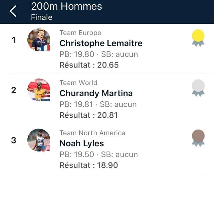 クリストフ・ルメートルのインスタグラム：「Victoire aux #inspirationgames au @weltklassezurich sur 200m en 20s65. Pour info, Noah Lyles aurait couru 185m, d’où le chrono. Sinon, super bizarre de courir seul sur la piste mais c’était une bonne expérience. La saison 2020 est lancé 😉 #asics #athletisme #competition #200m #sprint @diamondleagueathletics」