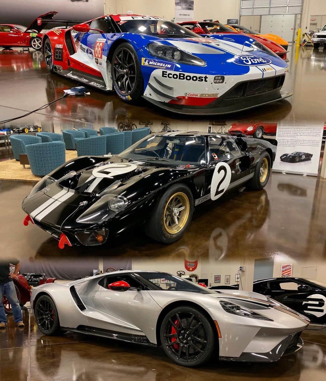 Classics Dailyさんのインスタグラム写真 - (Classics DailyInstagram)「What’s your flavor ? Spotted at @rkmotorscharlotte private collection 🔥 2016 Le Mans winning Ford GT 1966 LeMans winning Ford GT40 Carbon Edition Ford GT  _ 📸 @Ken _ #ford #fordgt #fordvsferrari #classiccar #musclecar #hotrod  #restomod #classicsdaily #streetrod #protouring #streetcar #customcar #prostreet」7月10日 6時30分 - classicsdaily