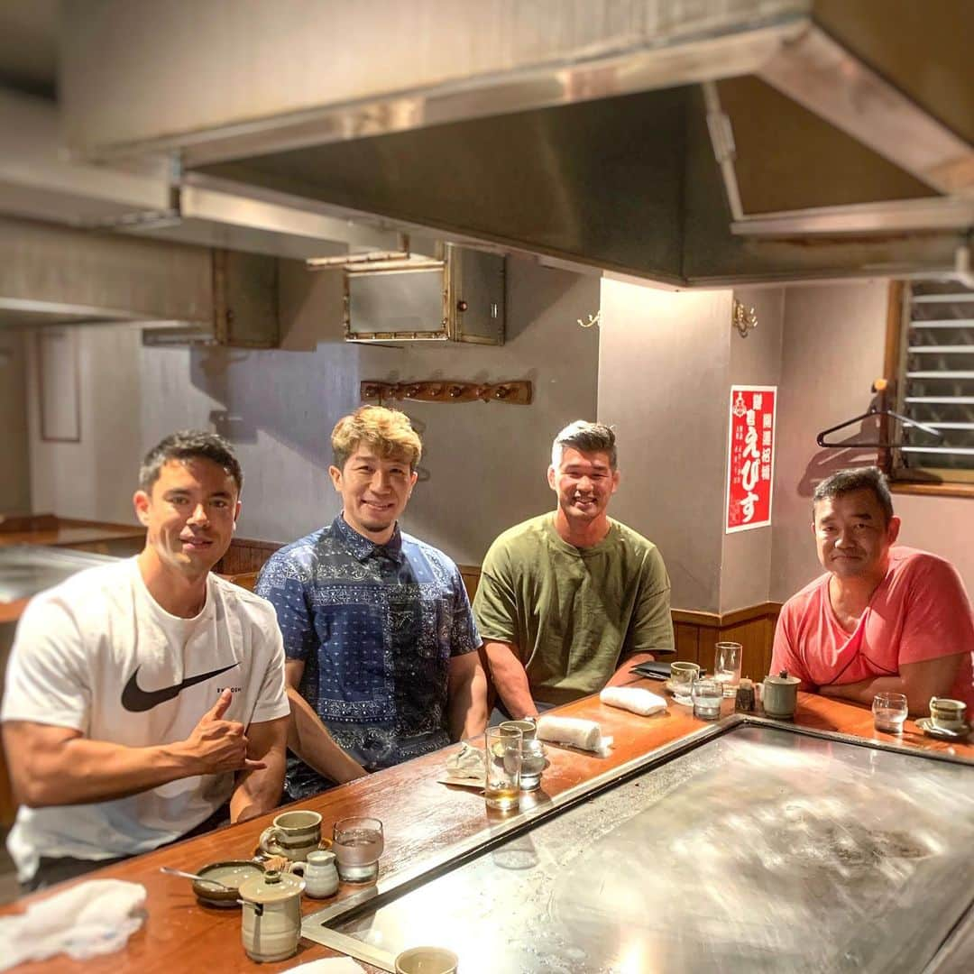 多村仁志さんのインスタグラム写真 - (多村仁志Instagram)「#🥩 今日は、 #柔道界 の #レジェンド #井上康生 監督とご一緒しました。 _ めっちゃ楽しかったぁー! _ 男前で体もデカいし、更に前腕と腕の太さハンパなかった💪🏼 _ 明日は、早朝腕トレします！(ง •̀_•́)ง _ イースン、今日もパーソナルありがとう。 肩の盛り上がり良い感じです！ _ 小瀬村さん、いつも素敵な出会いを有難うございます！ また近々やりましょう！ #葉山牛 美味しかったぁ😋」7月9日 22時17分 - hit_tamu