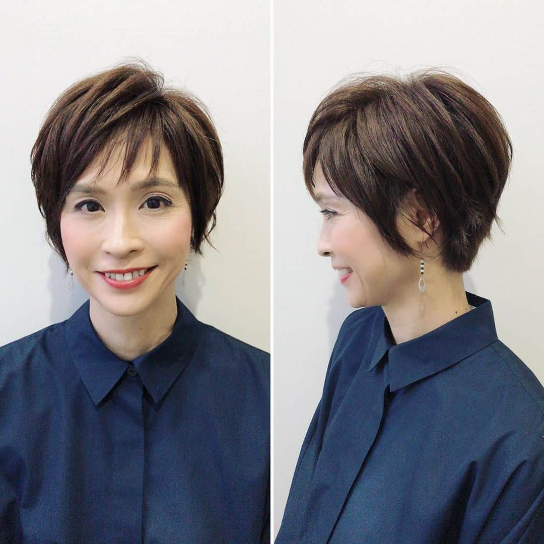 今村涼子さんのインスタグラム写真 - (今村涼子Instagram)「きょうの#ヘアスタイル いい感じにしてもらいました。 #大人ショート」7月9日 22時53分 - ryoko.imamu