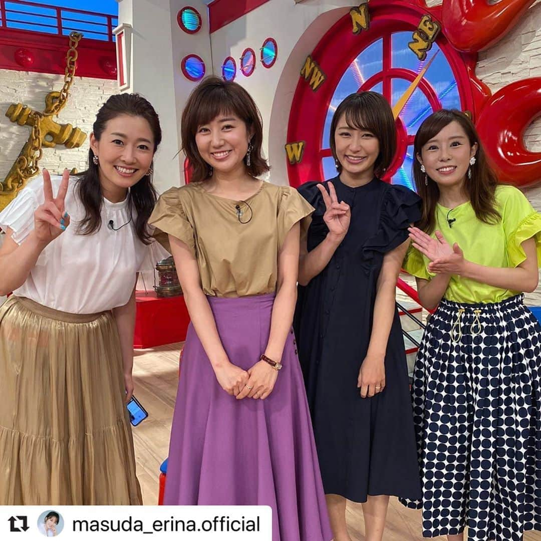 小林 ディスカスさんのインスタグラム写真 - (小林 ディスカスInstagram)「先日の #枡田絵理奈 さま @masuda_erina.official  #マスパン  ONE PIECE : @doublestandard_official  ACC: @stellarhollywood  SHOES: @dianashoespress   #マスパン ショートだから、 よりこのワンピとピアスが涼しげで、 ちょー #kawaii #Repost @masuda_erina.official with @make_repost ・・・ 関テレで明日放送の『』マルコポロリ』に出演させていただきます！  かなり前から収録が決まっていたものの、コロナの影響で収録が延期になってしまい、やっと先日収録でき、この時期の放送になりました💦  私がTBSを退社したときに、プレバドを引き継いでくれた元MBSの豊崎由理絵アナウンサーと、久しぶりの再会❣️  そして、馬場ももこアナウンサー❣️テレビ金沢時代、全国放送の番組に出ているのを拝見したときに、あまりの面白さに衝撃を受け、それ以来馬場さんのことが、気になって気になって…😂今回ご一緒できると聞いてすごく楽しみにしていました❣️  そして、マルコポロリMCの、村西利恵アナウンサー❣️  局アナ時代の話が、色々出てきます😊  衣装は大好きな @doublestandard_official   #マルコポロリ #ダブルスタンダードクロージング #ダブスタ #村西利恵　アナウンサー #豊崎由理絵　アナウンサー #馬場ももこ　アナウンサー」7月9日 23時31分 - discus_kobayashi