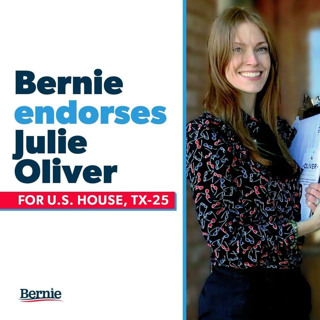 バーニー・サンダースさんのインスタグラム写真 - (バーニー・サンダースInstagram)「I’m endorsing @julieolivertx's campaign for Congress because she is unafraid to take on the powerful and the wealthy. As someone who grew up in poverty, she knows the struggle working Texans face each and every day. At only 17, Julie became a single mother and depended on Medicaid and other government assistance programs to help care for her daughter while she was attending college. Because of those programs, she was able to go on to law school. Julie’s story is the story of so many people in our country and in her district, one of struggle and perseverance.   Julie has refused to take any PAC money to fund her campaign, and knows that we must fight to overhaul our campaign finance system. She knows that until our congress members stop accepting big checks from oil and gas companies, we’ll never truly tackle climate change. And having lived in Texas her whole life, Julie knows the toll a broken immigration system takes on a community. She is committed to fighting for comprehensive immigration reform, halting family separation and treating all people with dignity and respect.  In Congress, she will take on the economic establishment, fight corporate interests and push for a Green New Deal. But, most importantly, she will lead the movement to finally guarantee health care as a human right. After working for 15 years in the health care finance world, Julie saw firsthand how health care companies prioritize their bottom line over people. In a state with a growing coronavirus outbreak and the highest uninsured rate in the country, electing Julie to Congress will send a clear message that Texans are ready for Medicare for All.   The people of Texas’ 25th Congressional District need Julie fighting for them in Congress, and I’m proud to support her grassroots campaign.」7月9日 23時33分 - berniesanders