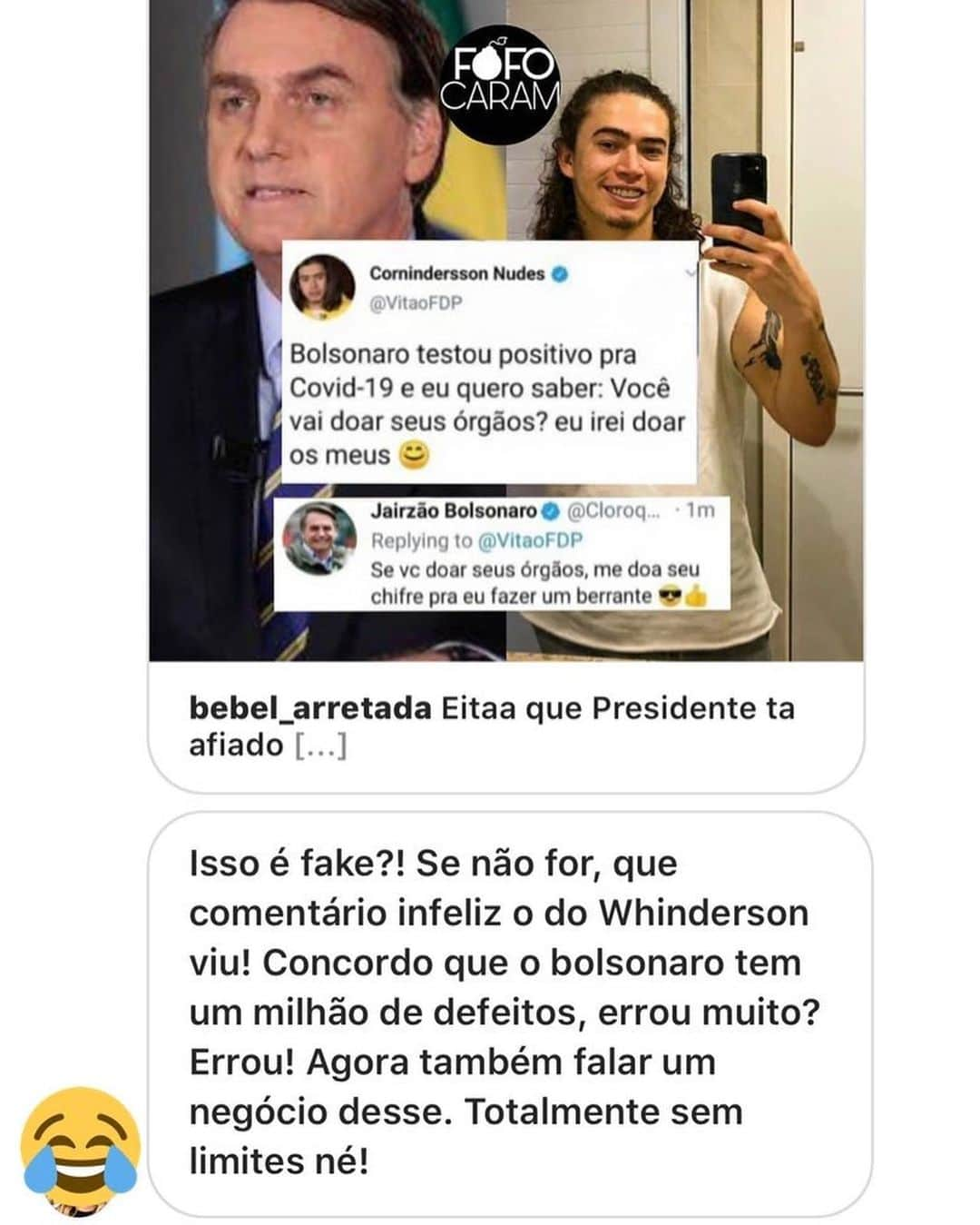 Whindersson Nunesさんのインスタグラム写真 - (Whindersson NunesInstagram)「Notícias fakes não me atingem, meu trabalho mto bem feito, eu tenho o carinho das pessoas, elas me conhecem, eu me conheço e sei da minha capacidade de começar do zero em qualquer situação. Mas me preocupa as pessoas acreditarem em coisas que alguém com 10 anos sabe que é mentira.  Eu não quero que você seja burro, não importa quem você apoia, você sendo burro atrapalha você e pessoas ao seu redor, e a vida não é um ciclo? Uma hora sua burrice vai chegar em mim, e eu nem consigo ficar com raiva, pq vc nem tem culpa, provavelmente alguém fala coisas pra vc e faz vc sentir que precisa se apegar em algo pra segurar seu discurso, mesmo que seja uma mentira. Mas sai dessa, vai ser melhor pra vc, pq de buenasssss! Bom dia kkkkkkkkkkkkk 😂😂😂 Queima quengarallllllll 🔥🔥🔥」7月9日 23時41分 - whinderssonnunes