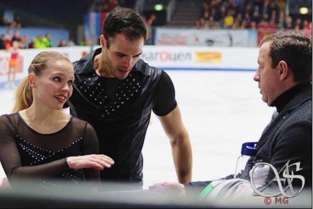 ユリア・シェチニンのインスタグラム：「Thank you @absoluteskating for publishing our interview and many beautiful pictures from Europeans! ⛸ • #figureskating #pairskating #absoluteskating #throwback #europeanchampionships」