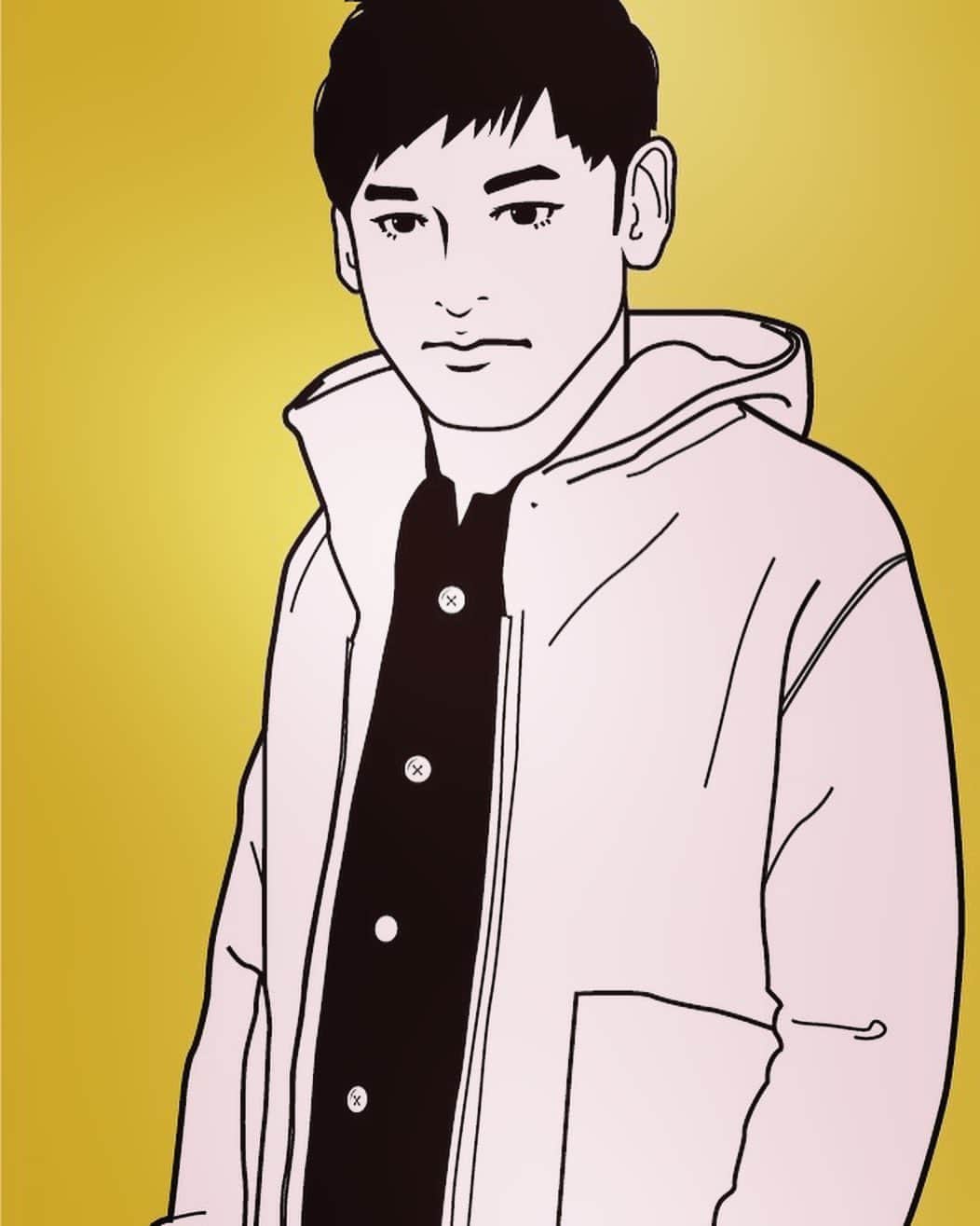 宮田麺児のインスタグラム：「自分の部屋に飾る 自分の絵。 だれよりも自分が好きや。 なにか？」
