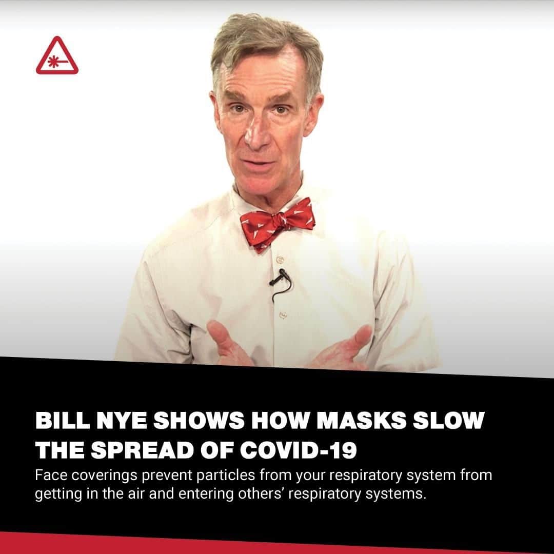 クリス・ハードウィックさんのインスタグラム写真 - (クリス・ハードウィックInstagram)「Bill Nye shows the simple reason why the scientific community wants you to wear a mask in public.⁠ link in bio」7月10日 1時01分 - nerdist