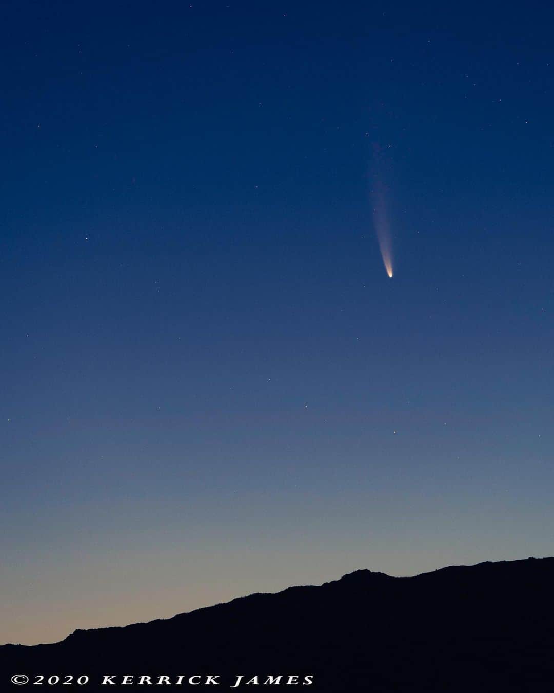 Ricoh Imagingのインスタグラム：「This blazing comet, #neowise was captured this morning by our brand ambassador @kerrickjames5 with his #k1mkii using the 70-200 mm lens! 3 sec f/4.0 ISO 1600」