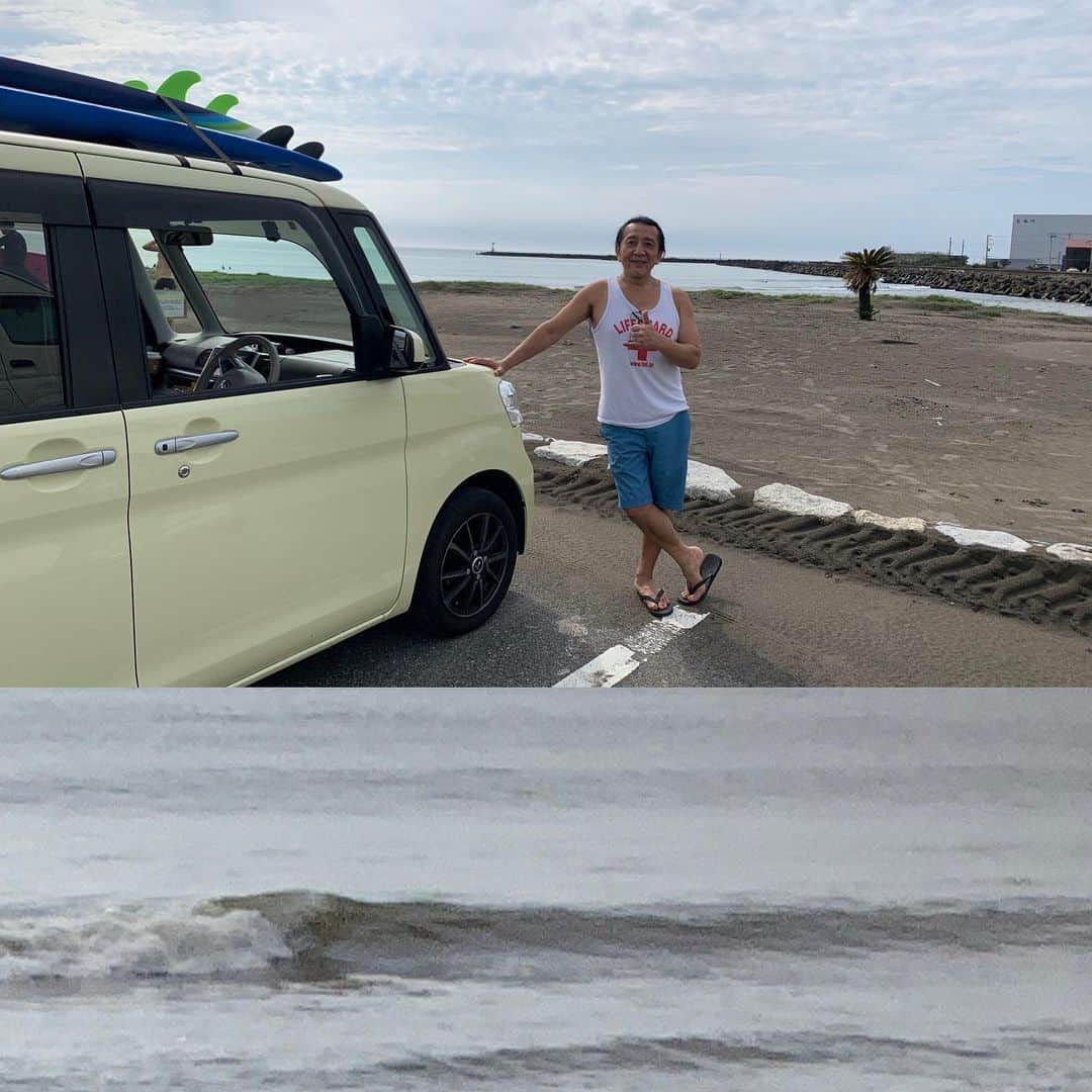 Ken Harakumaのインスタグラム：「早朝千葉、久しぶりの入水！ 大原河口は氷水並の冷たさでしたが 腰高の穏やかな波。」
