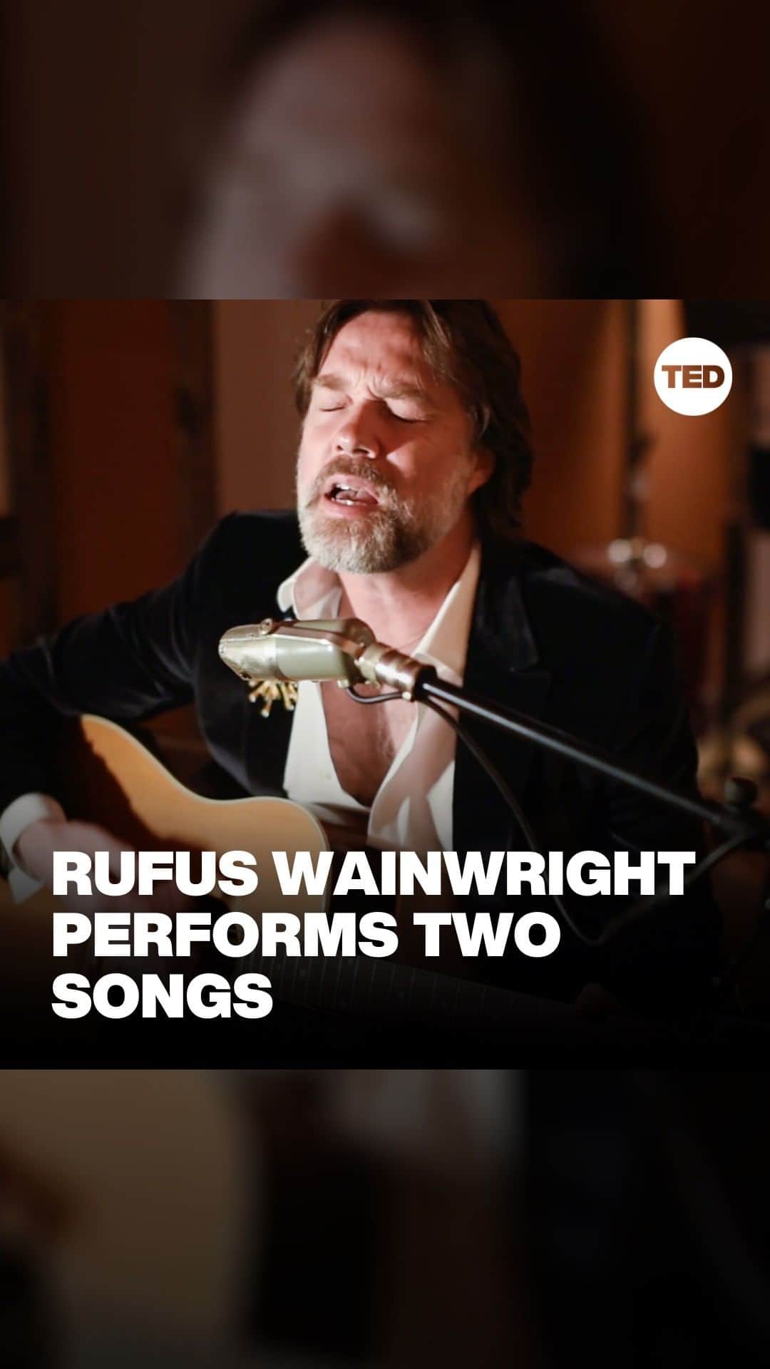 TED Talksのインスタグラム：「Singer-songwriter @RufusWainwright joined #TED2020 to perform two original tunes — including a vibrant, guitar-strummed love song dedicated to his husband. Unwind and take a listen to "Peaceful Afternoon" and "Going To A Town." Watch the full Talk: http://t.ted.com/5dTBc9W」