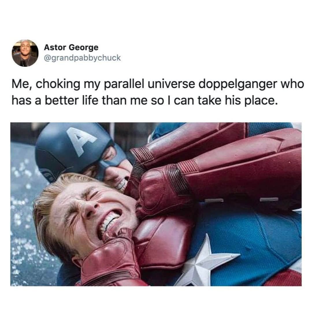 9GAGさんのインスタグラム写真 - (9GAGInstagram)「You could not live with your own failure. Where did that bring you? Back to me.⠀ By grandpabbychuck  TW⠀ -⠀ #doppelgänger #avengers #captainamerica #9gag」7月10日 10時00分 - 9gag