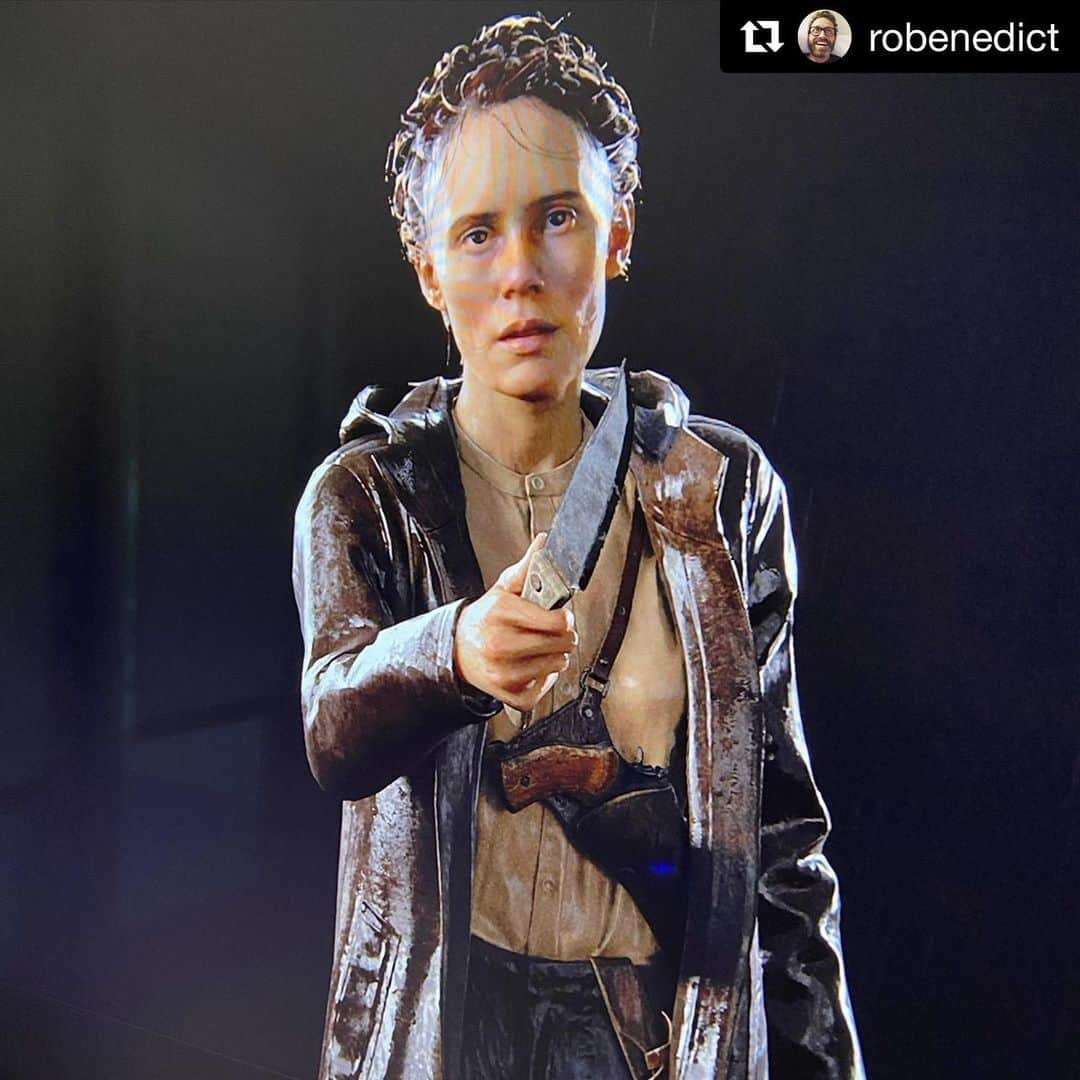 エミリー・スワローさんのインスタグラム写真 - (エミリー・スワローInstagram)「Just another warm, fuzzy, cuddly character to add to the repertoire. #thelastofuspart2  * * #Repost @robenedict with @get_repost ・・・ When your son finds your tv sister in #lastofus2. Hi @bigeswallz.  #bigfan #proudbrother」7月10日 14時04分 - bigeswallz