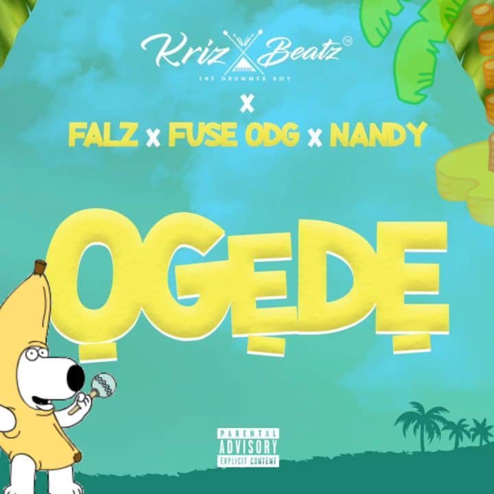 Fuse ODGのインスタグラム：「NEW 🎶🔥 to keep you company...sexy vibessss! Ogede 🍌  I remember asking @krizbeatz_ what Ogede meant and he said 'Banana'..I said ha! say no more Farma 🙅🏿‍♂️  @krizbeatz_ x @falzthebahdguy x Fuse ODG x @officialnandy   the baddest vibes right now 💥💥...listen, dance and share 🌍  #Ogede」