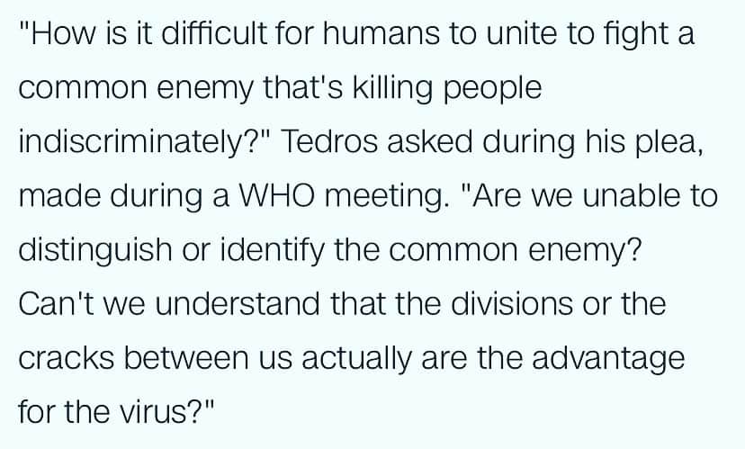 ポール・アデルスタインのインスタグラム：「‘The cracks between us are an advantage for the virus.’」