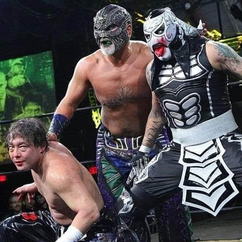 TAJIRIのインスタグラム：「I'm cool humankind.#tajiri #greatmuta #pentagonjr #wrestling」