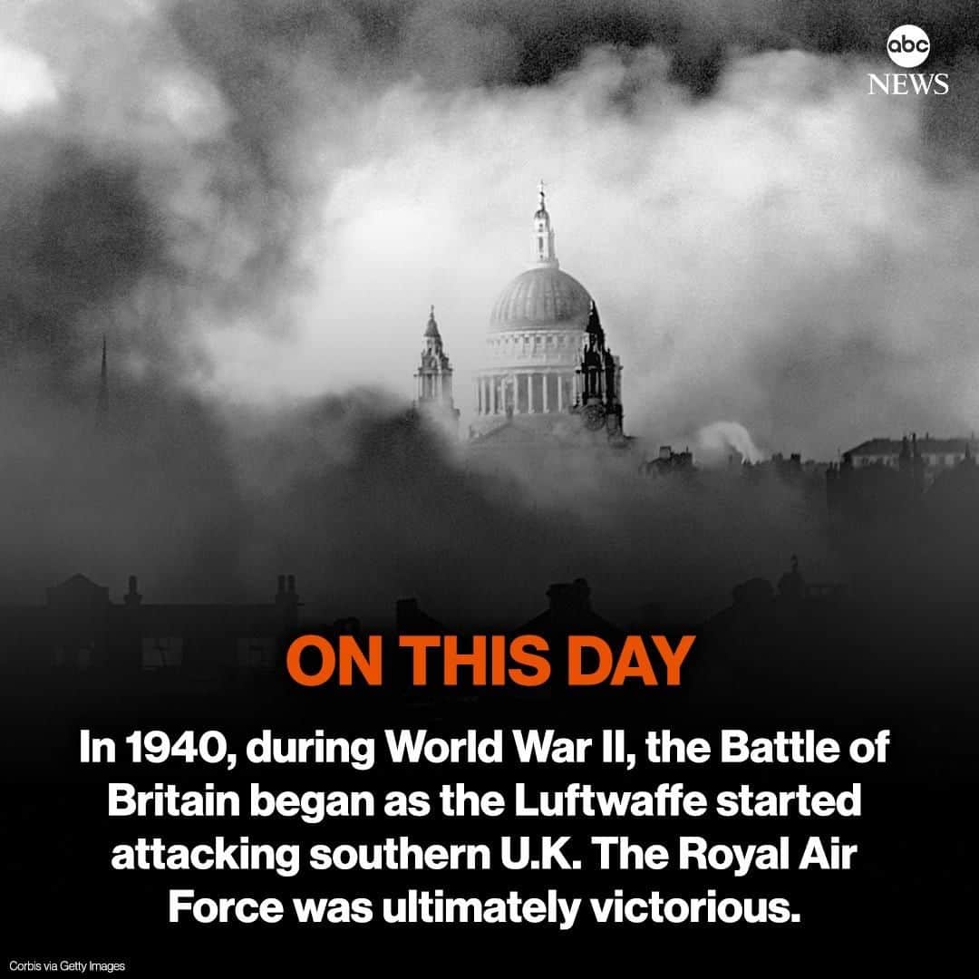 ABC Newsさんのインスタグラム写真 - (ABC NewsInstagram)「ON THIS DAY: In 1940, during World War II, the Battle of Britain began as the Luftwaffe started attacking southern U.K.  The Royal Air Force was ultimately victorious. #history #onthisday #battleofbritain #wwii #worldwarii」7月10日 17時45分 - abcnews