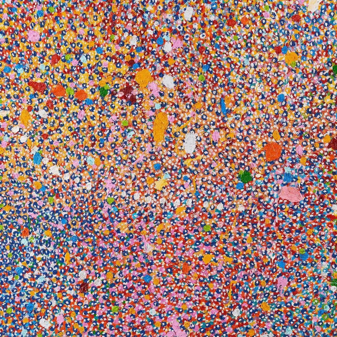 ガゴシアン・ギャラリーさんのインスタグラム写真 - (ガゴシアン・ギャラリーInstagram)「#GagosianSpotlight: “The first thing I did was paint all the canvases different colors. I have a selection of colors I love and use over and over again.” —Damien Hirst  Gagosian is pleased to present “Veil of Hidden Meaning” (2017–18) by Damien Hirst for $1,500,000, now available for forty-eight hours only. In this work, bright dots of heavy impasto cover the entire surface of the canvas in shifting, pulsing layers. Emblematic of the artist’s “Veil” series, this immersive abstraction continues the artist’s examination of color and its effect on the eye, with a newly expressionistic, improvised effect. Color is given free reign—with exuberant, joyous results. Follow the link in our bio for more information or to make an inquiry. __________ #DamienHirst #Gagosian @damienhirst  Damien Hirst, “Veil of Hidden Meaning,” 2017–18 © Damien Hirst and Science Ltd. All rights reserved, DACS 2020」7月10日 19時16分 - gagosian