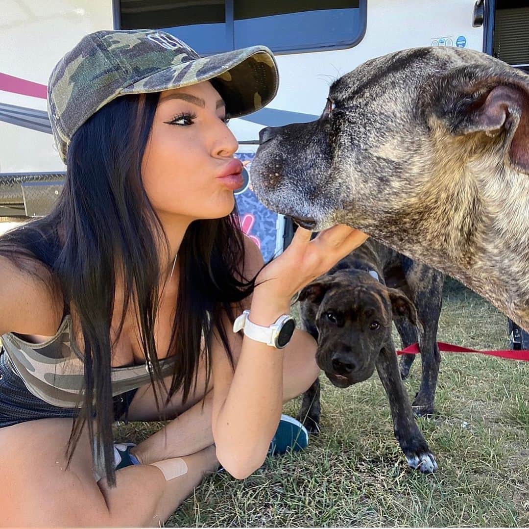 Kelly Clelandさんのインスタグラム写真 - (Kelly ClelandInstagram)「Happy Friday from me and my happy campers! 🐾 #goodmorning #happyfriday #happycampers #brindle #myboys #outdoors #unconditionallove #wehavefun #keepingitreal #besafe #besmart #grateful #haveagoodone」7月10日 21時41分 - kellyacleland4