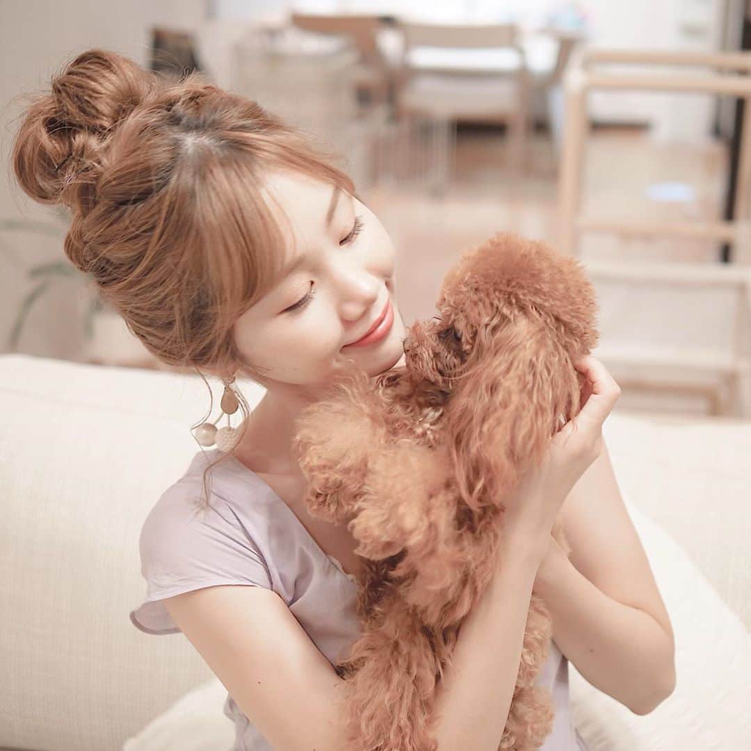 ほしのこさんのインスタグラム写真 - (ほしのこInstagram)「新しいレンズ買ったら良すぎて♡ 写真用のレンズがどんどん増える😂 LEICAのレンズの25mm/F1.4 の単焦点だよぉ✨✨ 今後お仕事で沢山使う予定♡♡ 。 #最近のティムくん #トイプードル @tim20190312  #インスタあるよ #GH5 #LUMIX#LEICA#ライカ#ルミックス」7月10日 21時55分 - hoshinoko728