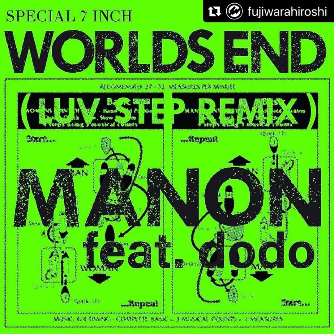 MANONさんのインスタグラム写真 - (MANONInstagram)「💚⚡️⚡️🌴🍹🌴⚡️⚡️💚 New single❶ WORLD’S END (LUV STEP REMIX) Remix by @fujiwarahiroshi  #Repost  ・・・ #manon  @je_suis_manon2」7月10日 22時05分 - je_suis_manon2