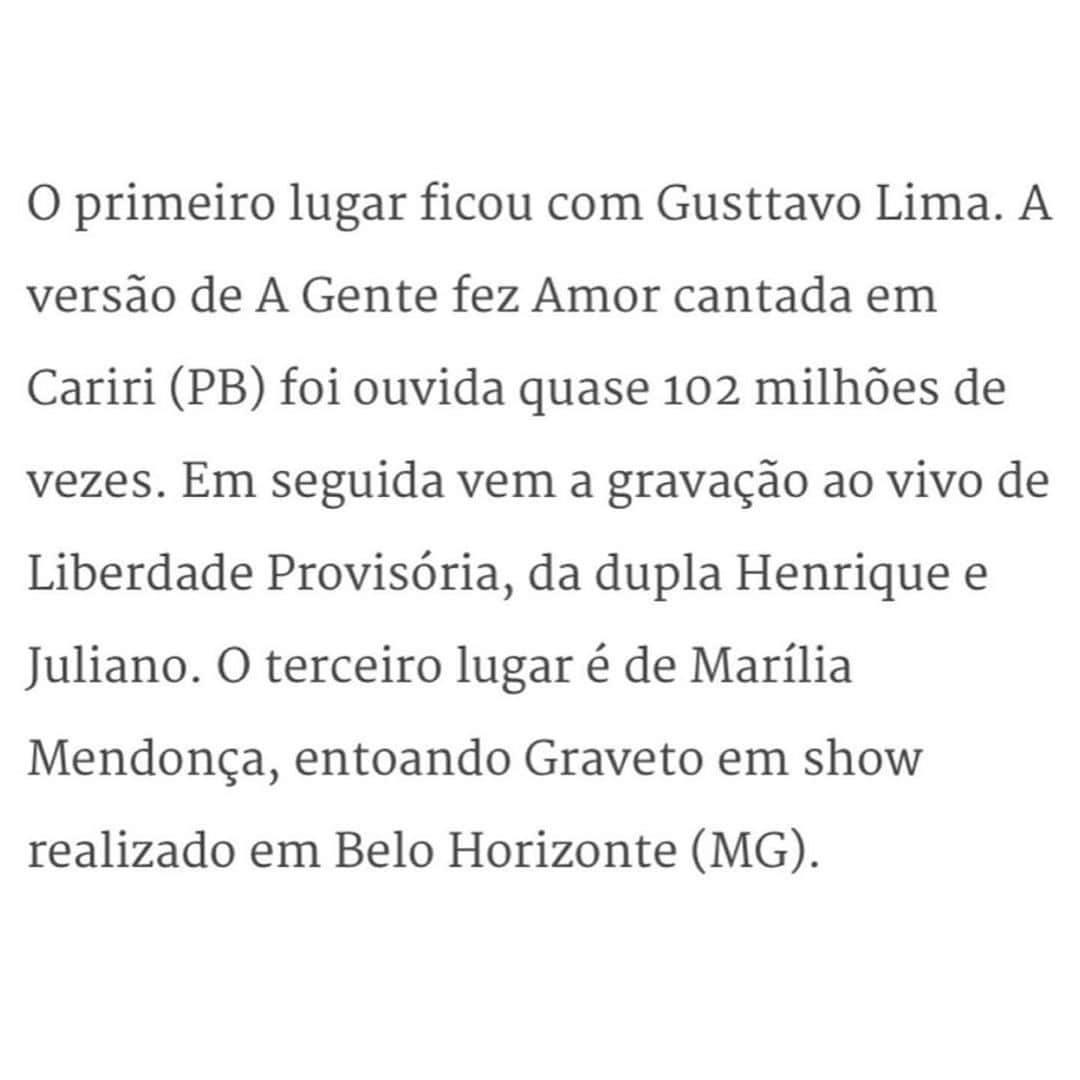 グスタボ・リマさんのインスタグラム写真 - (グスタボ・リマInstagram)「A música mais tocada do Spotify no primeiro Semestre de 2020, escutada mais 100 Milhões de vezes na Plataforma . 🏛 #AGenteFezAmor」7月10日 23時37分 - gusttavolima