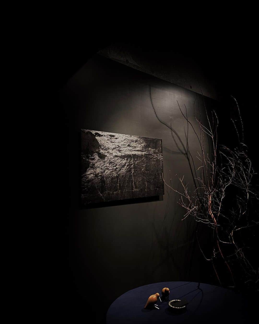 川上俊のインスタグラム：「new art work: “ from the sea & the forest “ for abysse @abysserestaurant (contemporary seafood cuisine / Michelin Guide 1 star) - art work by @shunkawakami (photography/ sea by shun kawakami + forest by @yoshihiromakino )   https://abysse.jp  #shunkawakami #abysse #michelinstarfoodie #michelinstar」