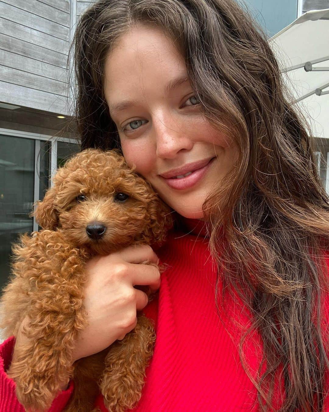 エミリー・DiDonatoのインスタグラム：「Izzy says TGIF @frizzyizzythedoodle」