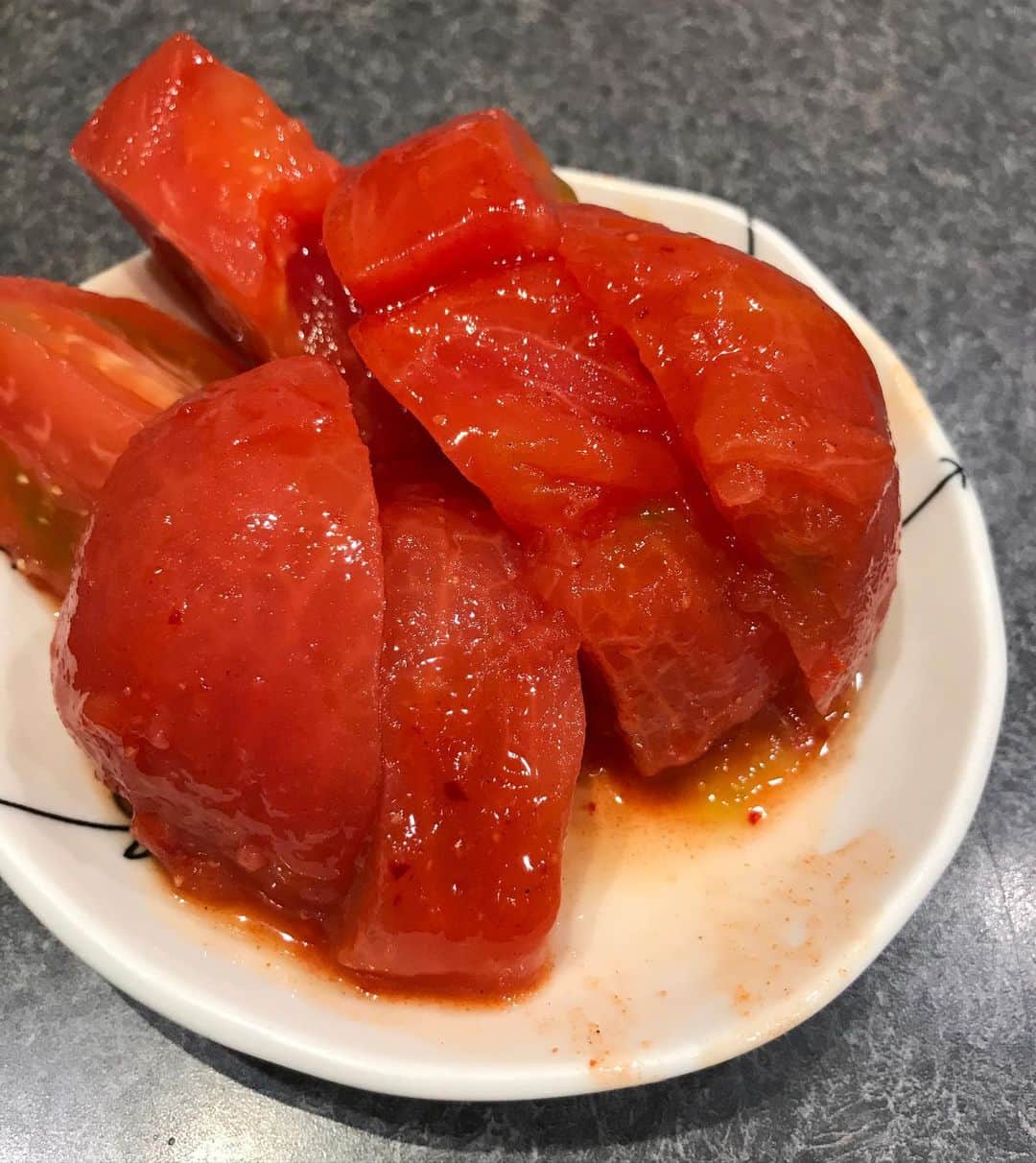 石川修司のインスタグラム：「トマトキムチ！ #うまし #ありがとうございます😊」