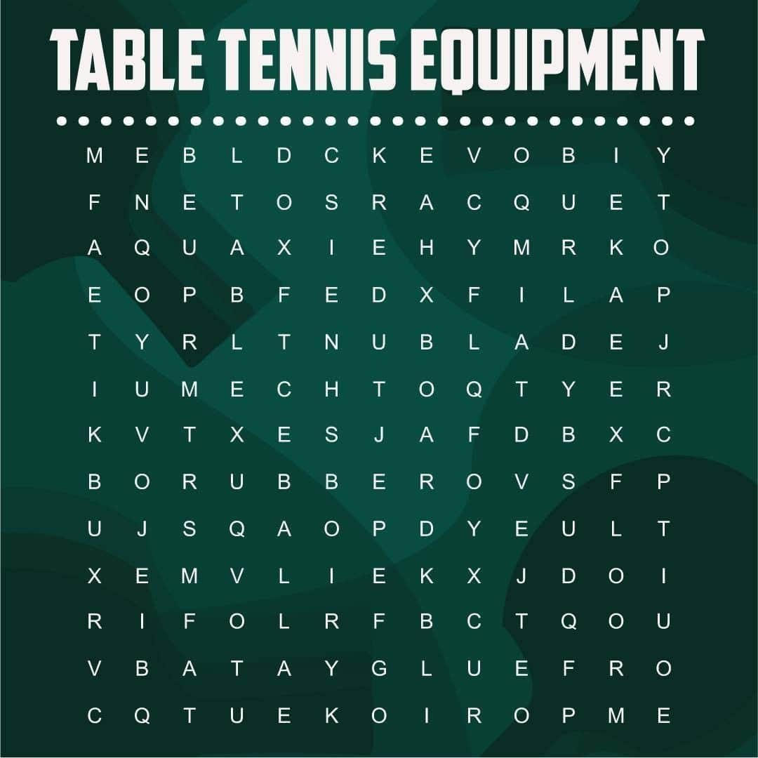 ITTF Worldさんのインスタグラム写真 - (ITTF WorldInstagram)「Find 10 words 🤓 #TableTennis equipment 🏓」7月11日 10時00分 - wtt