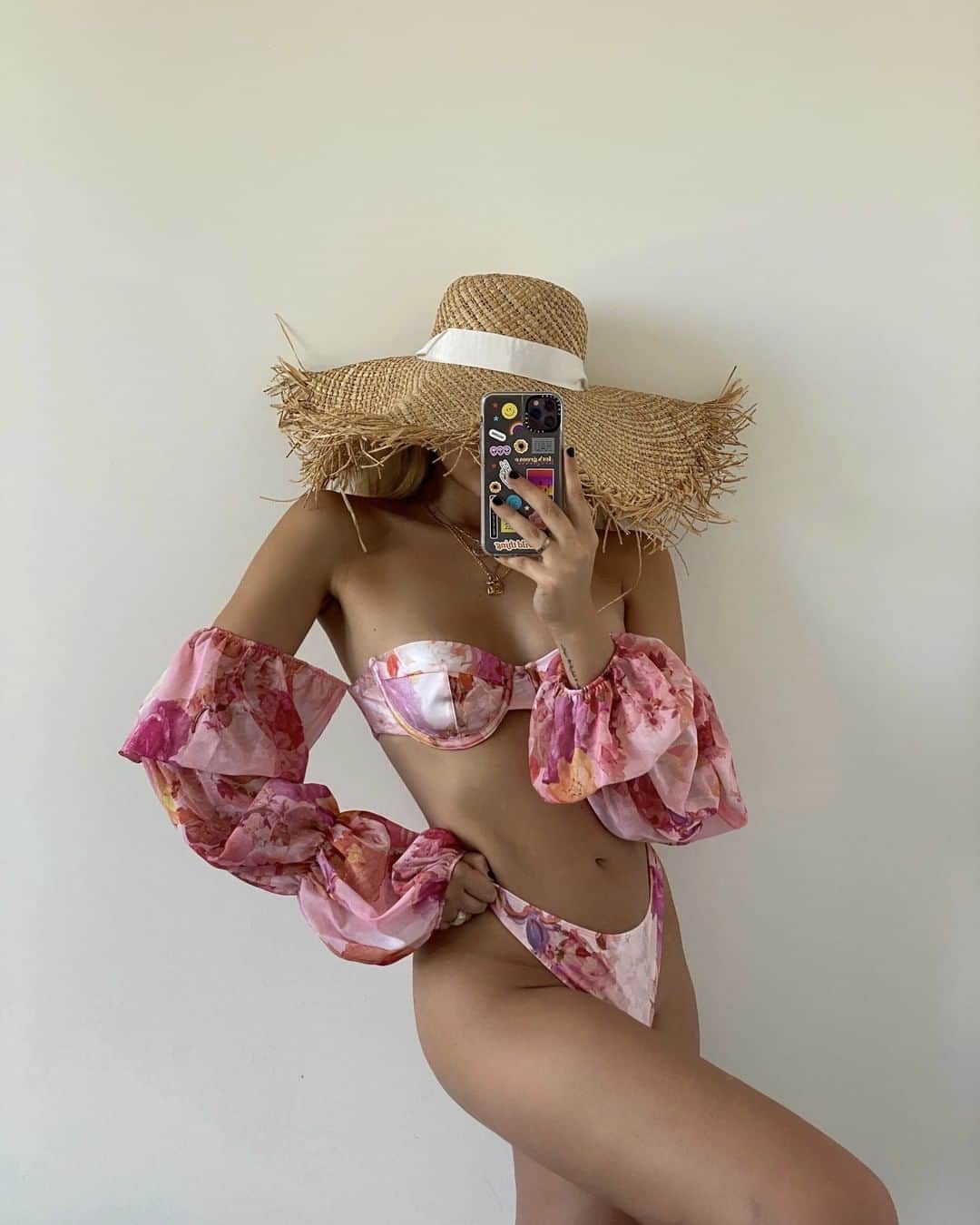 ASOSさんのインスタグラム写真 - (ASOSInstagram)「Currently trying on bikinis for our staycation 👙 📸 @fashionismyfortee (she/her) 🔎 ASOS DESIGN Luxe floral print tiered sleeve bikini top (1631837) and bottom (1632000)」7月11日 10時05分 - asos