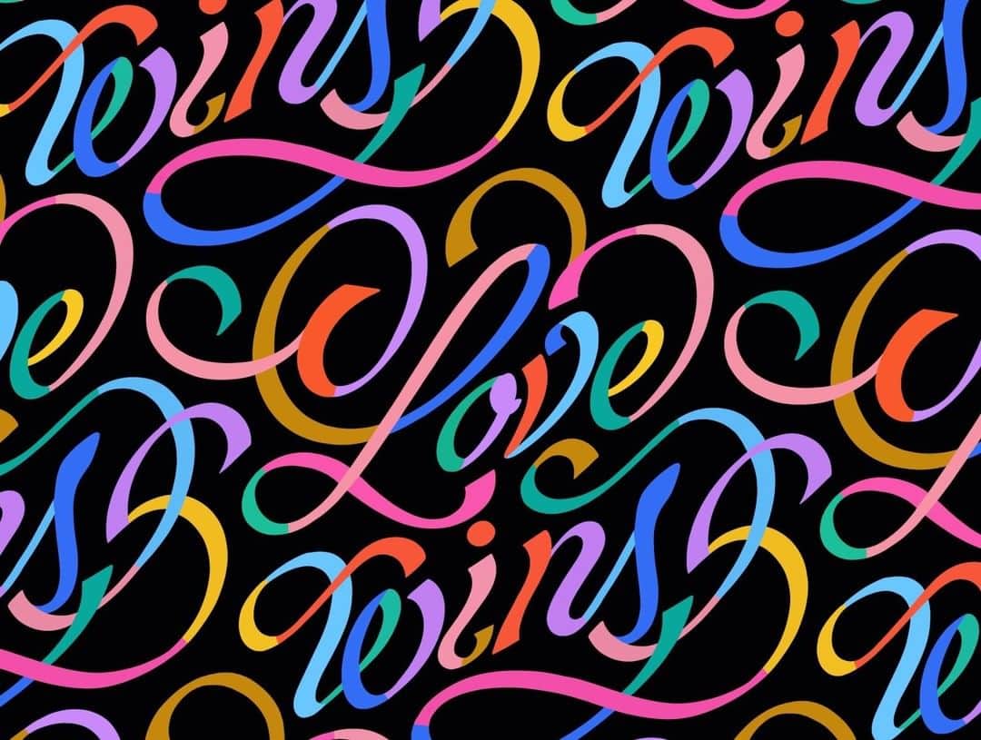 Dribbbleさんのインスタグラム写真 - (DribbbleInstagram)「Love Wins by Carmi Grau ⠀ ⠀ #dribbble #design #lettering #handlettering #lovewins」7月11日 2時05分 - dribbble