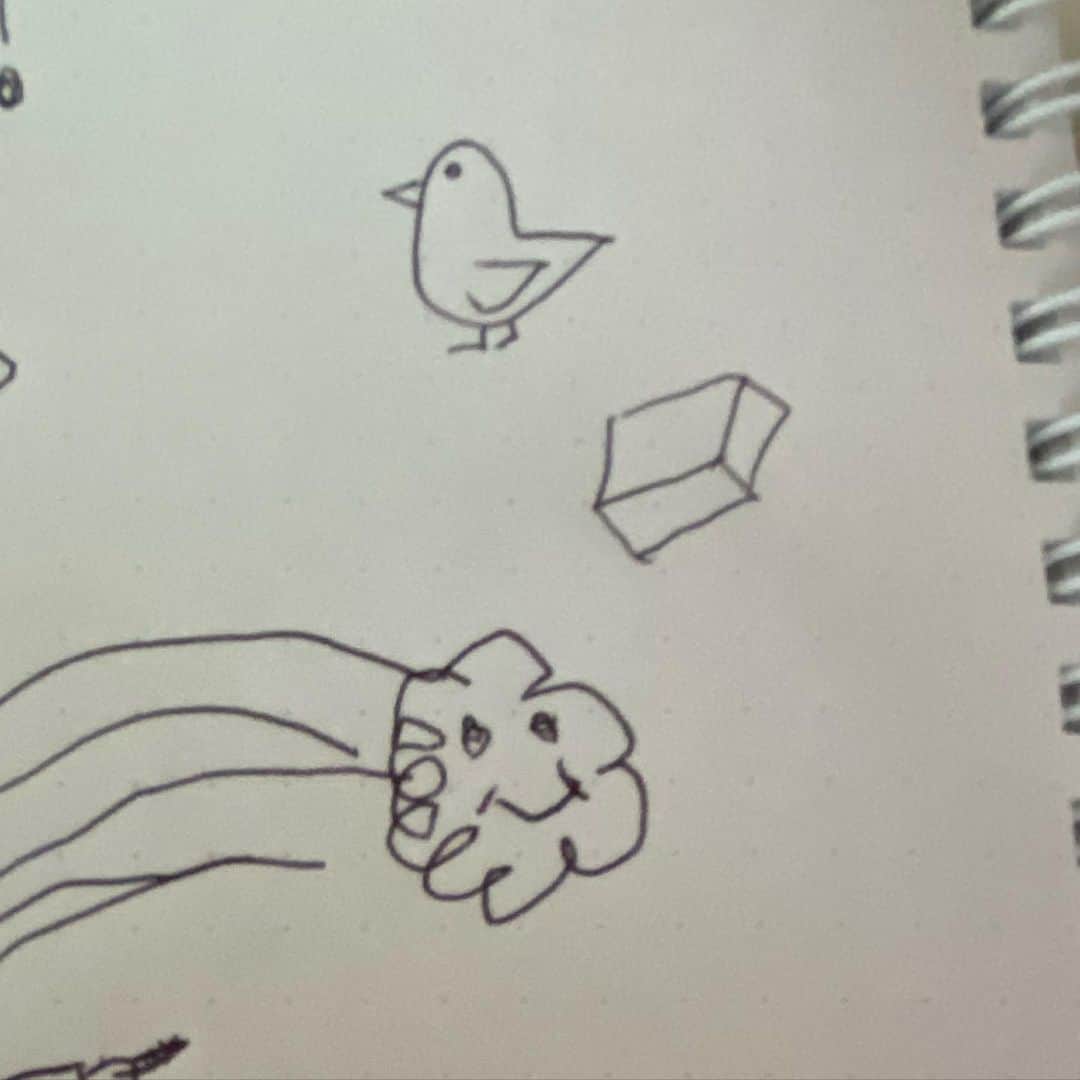 山根良顕さんのインスタグラム写真 - (山根良顕Instagram)「鳥と豆腐は僕が書きました お絵描き楽しいみたいだね」7月11日 2時28分 - ungirls_yamane