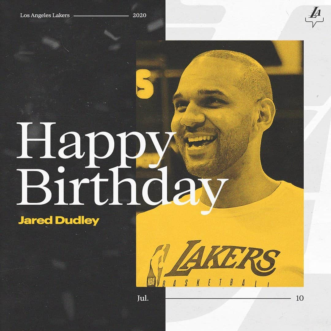 Los Angeles Lakersさんのインスタグラム写真 - (Los Angeles LakersInstagram)「Happy birthday to our vet, @jareddudley10! #DudleyDay」7月11日 2時54分 - lakers