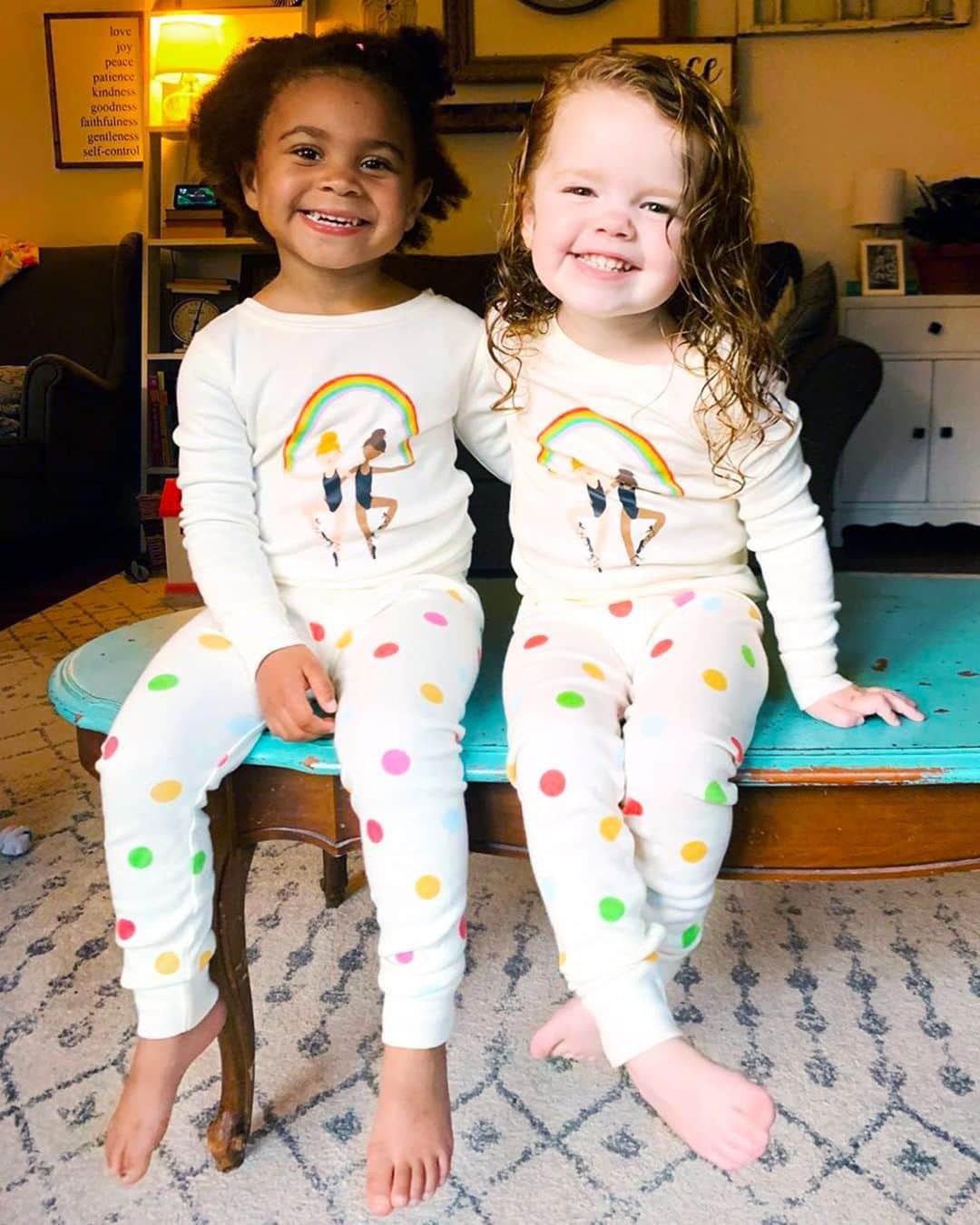 Old Navyさんのインスタグラム写真 - (Old NavyInstagram)「#sayhi to @livinggracedesign & her gorgeous daughters, Lily and Ashlyn.  “Back in early November, I was out shopping (I know, a crazy idea now) and there on some @oldnavy pajamas were my girls. Both beautiful, both dancing together. I knew those jammies needed to come home with me. “There’s me and my sister, mommy!” And I love that they saw each other in them.   We talk about how we’re different and alike, how our different colors are what make us beautiful. Keep the conversation going when your kids have questions about race. It’s completely natural & normal, and it’s good for them to see differences. We were all created different, that’s what makes us unique & special.   As parents we can learn so much from our kids. As they learn, you learn how to teach them. As they grow, you grow a step ahead if you can.”  —@livinggracedesign . we believe that by sharing & amplifying the experiences of our community, we can inspire, empathize and empower. stay tuned for more real stories from real families 💕 . #oldnavystyle #sharethemic」7月11日 4時00分 - oldnavy