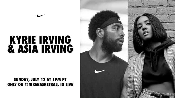 カイリー・アービングのインスタグラム：「A collaboration 28 years in the making. My sister @asiairving and I will be giving a sneak peak at our latest collaboration: Kyrie 6 Asia Love. Tune in Sunday, July 12 @ 1 PM (4 PM EST) on Sun @nikebasketball」