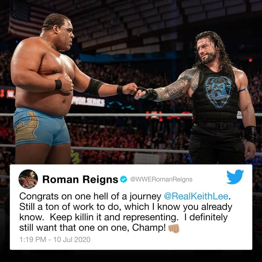 WWEさんのインスタグラム写真 - (WWEInstagram)「@romanreigns sent his congrats to new #WWENXT Champion @realkeithlee, but still has his eyes on a one-on-one match someday...」7月11日 6時15分 - wwe