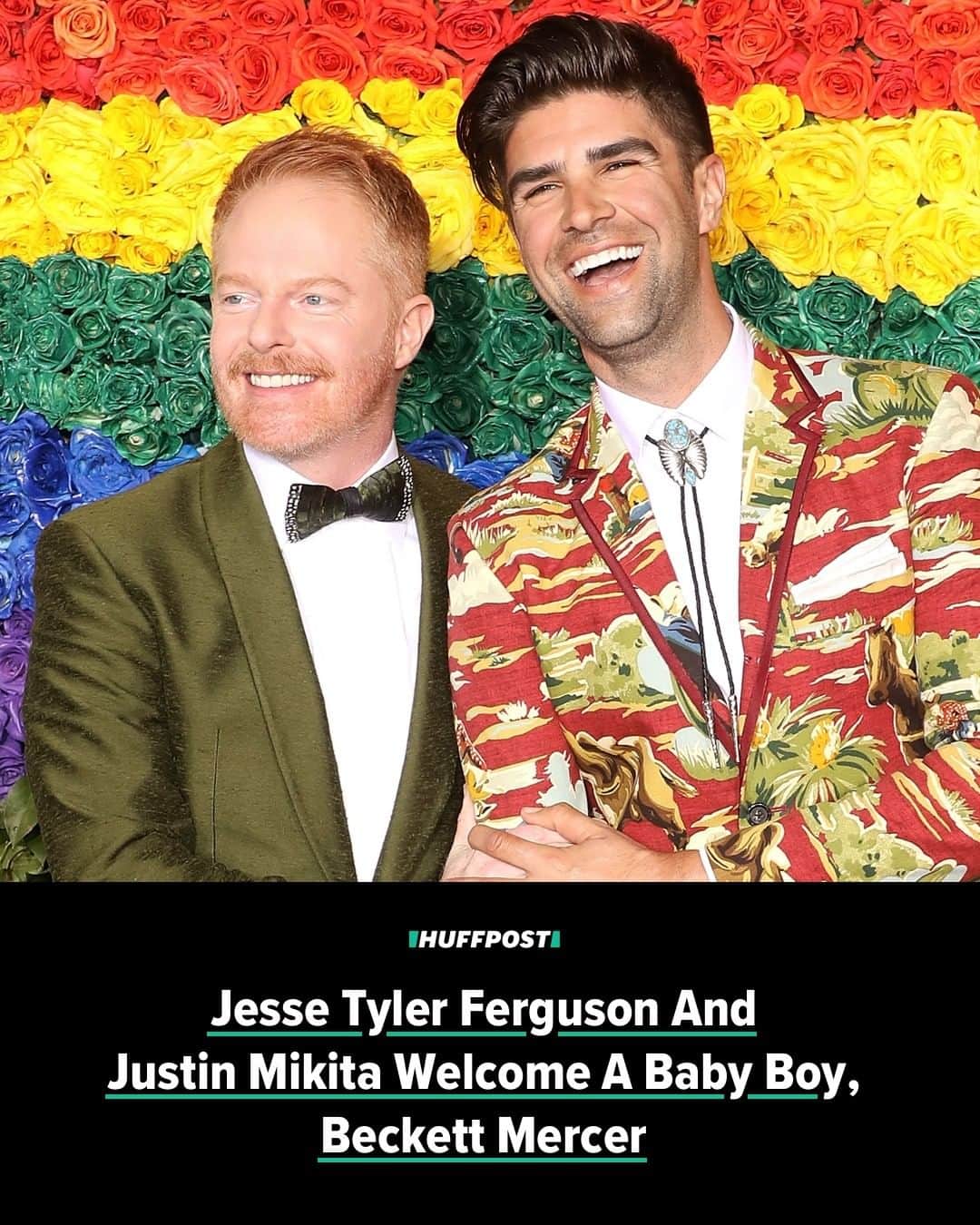 Huffington Postさんのインスタグラム写真 - (Huffington PostInstagram)「Just weeks after the end of “Modern Family,” Jesse Tyler Ferguson is stepping into a new role: doting dad. ⁠ ⁠ A representative for Ferguson told People that the Emmy-nominated actor and his husband, Justin Mikita, became first-time parents to a baby boy Tuesday. ⁠ ⁠ “Jesse and Justin welcomed their little bundle of joy Beckett Mercer Ferguson-Mikita on July 7, 2020,” the rep said. “The new parents are overjoyed and excited for this new journey as a family of three.”⁠ ⁠ Ferguson, 44, first revealed that he and Mikita, 34, were expecting back in January in an appearance on “The Late Late Show with James Corden.”⁠ ⁠ Ferguson and Mikita were married in 2013 in a New York ceremony officiated by “Angels in America” playwright Tony Kushner. The two men are the co-founders of Tie the Knot, which benefits LGBTQ advocacy groups through the sale of custom-designed bow ties. Read more at our link in bio. // 📝 @curtismwong // 📷 Getty Images⁠」7月11日 6時32分 - huffpost